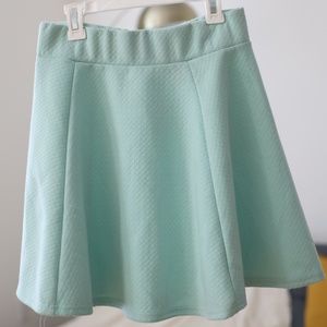 Forever 21 Turquoise Soft Mini Skirt